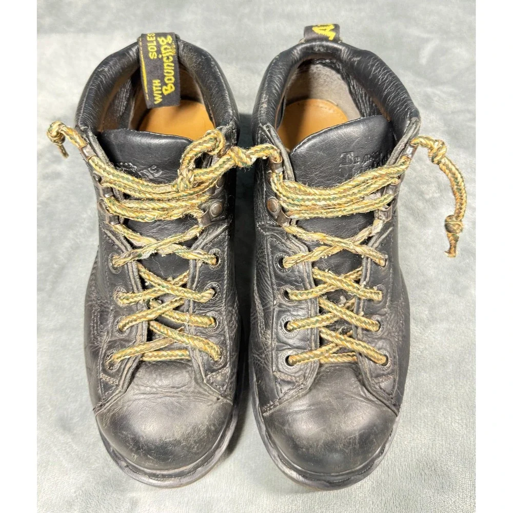 Dr Martens Boots Womens UK6 US8-8.5 Black Leather Bouncing Soles England Grunge